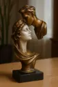 The Kissing Lover Couple Statue | Romantic Resin Figurine for Home Decor & Gifting