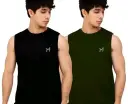 Mebadass Solid Tank Top Vest – Combo of 2 | Cotton Blend | Sleeveless | Summer Comfort