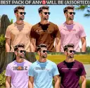 Men’s Daily Wear Tees – Combo Pack of 3 | 100% Combed Cotton | Pre-Shrunk | Breathable | Everyday Comfort