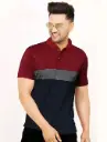 Men's Colorblocked T-Shirt – P52_MARON