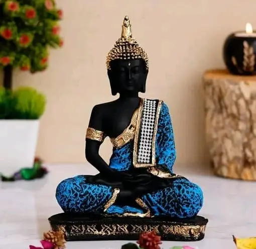 ArtofDot Meditating Buddha Statue – Resin Showpiece for Home & Office Decor