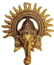 Ganesh Wall Hanging – Gold-Plated Surya Ganesha Idol for Home Decor & Gifting