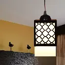Gojeeva Wooden Style Hanging Pendant Lamp – Black | Elegant Decorative Ceiling Light