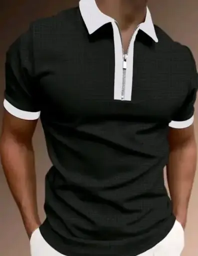 Men’s Polo Neck Half Sleeve T-Shirt – Trendy Colorblocked Style | Stylish | Polo Neck | Cotton Blend