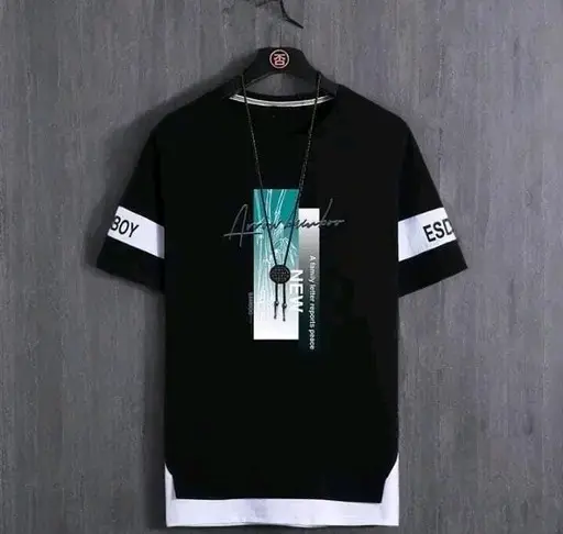 Printed T-Shirt for Men – Lightweight & Trendy  Polyester | Short Sleeves | Stylish Printed Design
