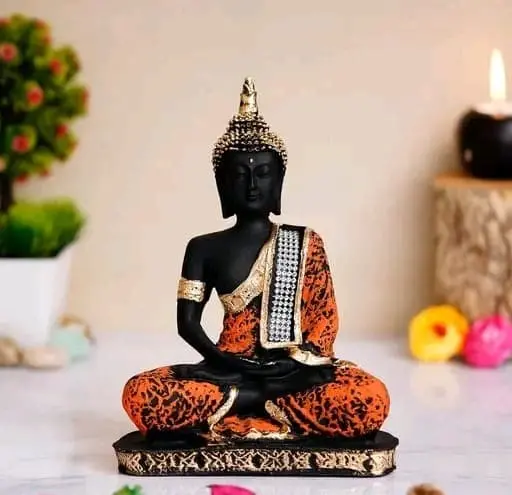ArtofDot Meditating Buddha Statue – Resin Showpiece for Home & Office Decor