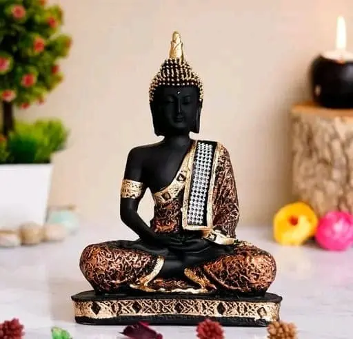 ArtofDot Meditating Buddha Statue – Resin Showpiece for Home & Office Decor